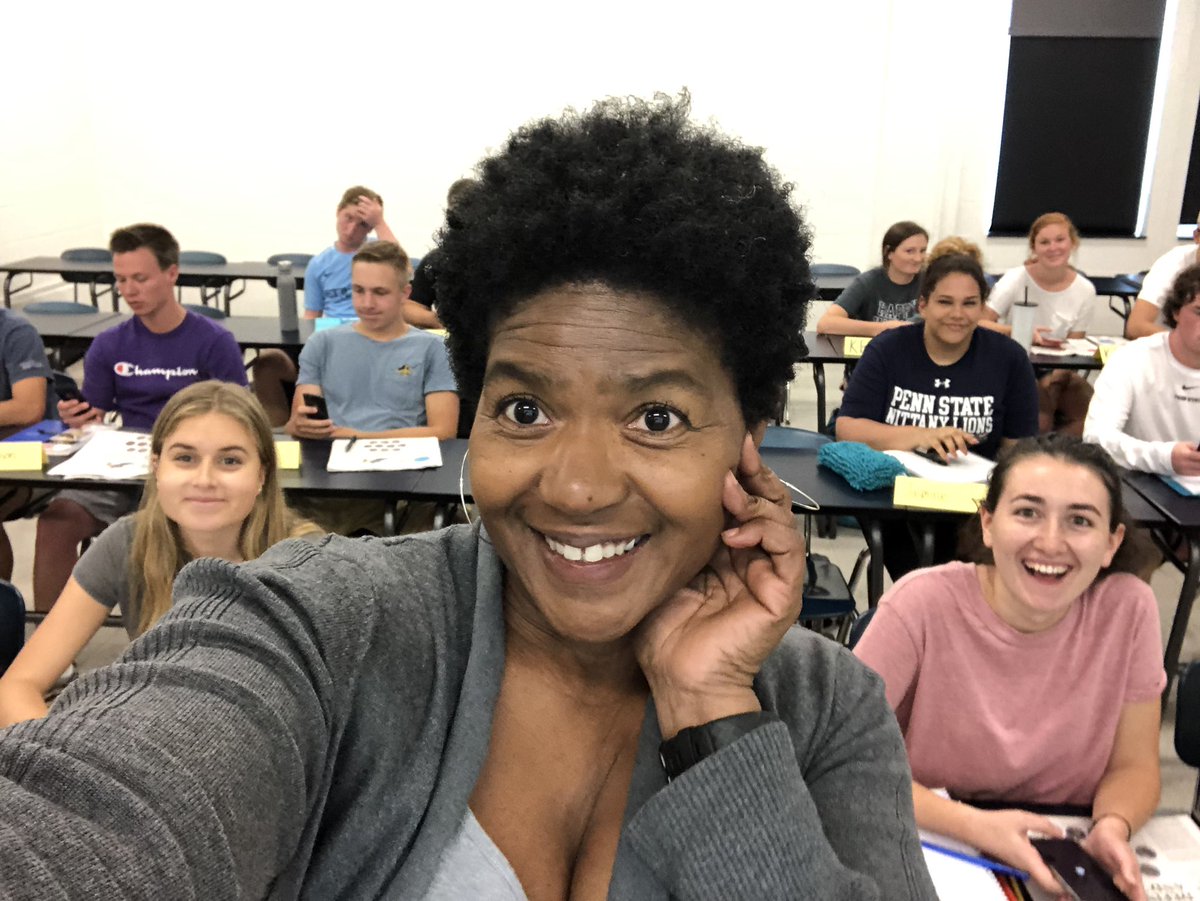 ProfNichols's tweet photo. First day of @penn_state #LEAP and we all took #FirstDay selfies in my three sections. Students were allowed to post with the message: "last time I will use phone in class for the next 4 years." #Comm100SU19 https://t.co/MwIuaRMvJD