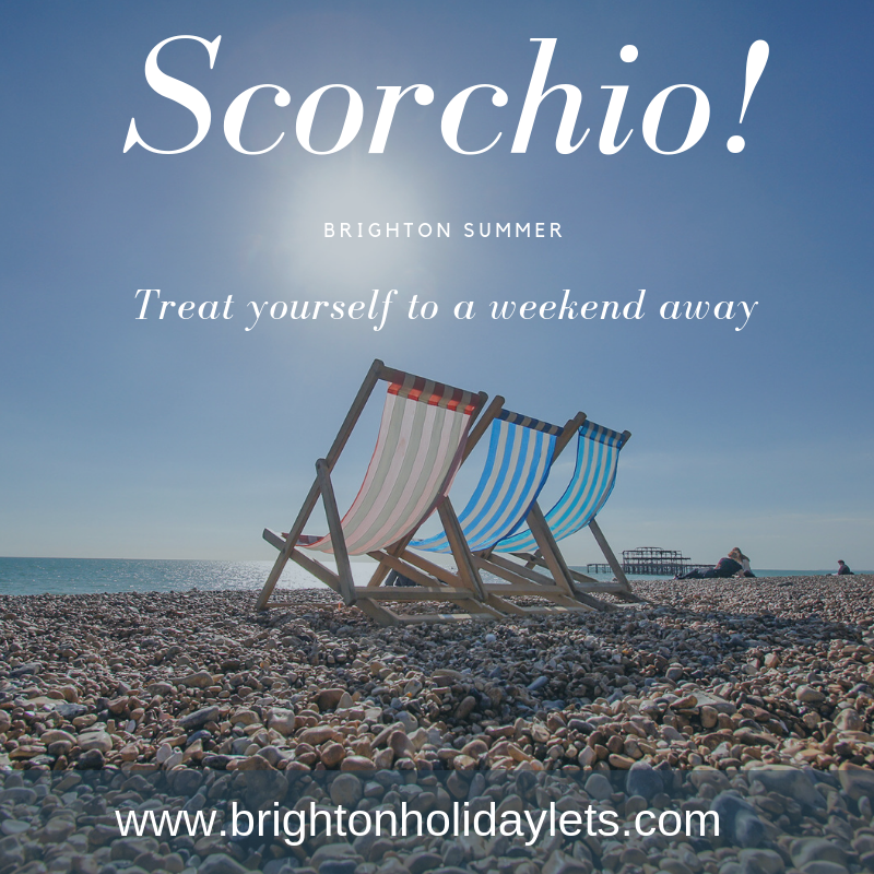 We have a few properties left for this scorcher of a weekend in Brighton.  Book now brightonholidaylets.com  #Summer  #Brighton  #fishandchips
