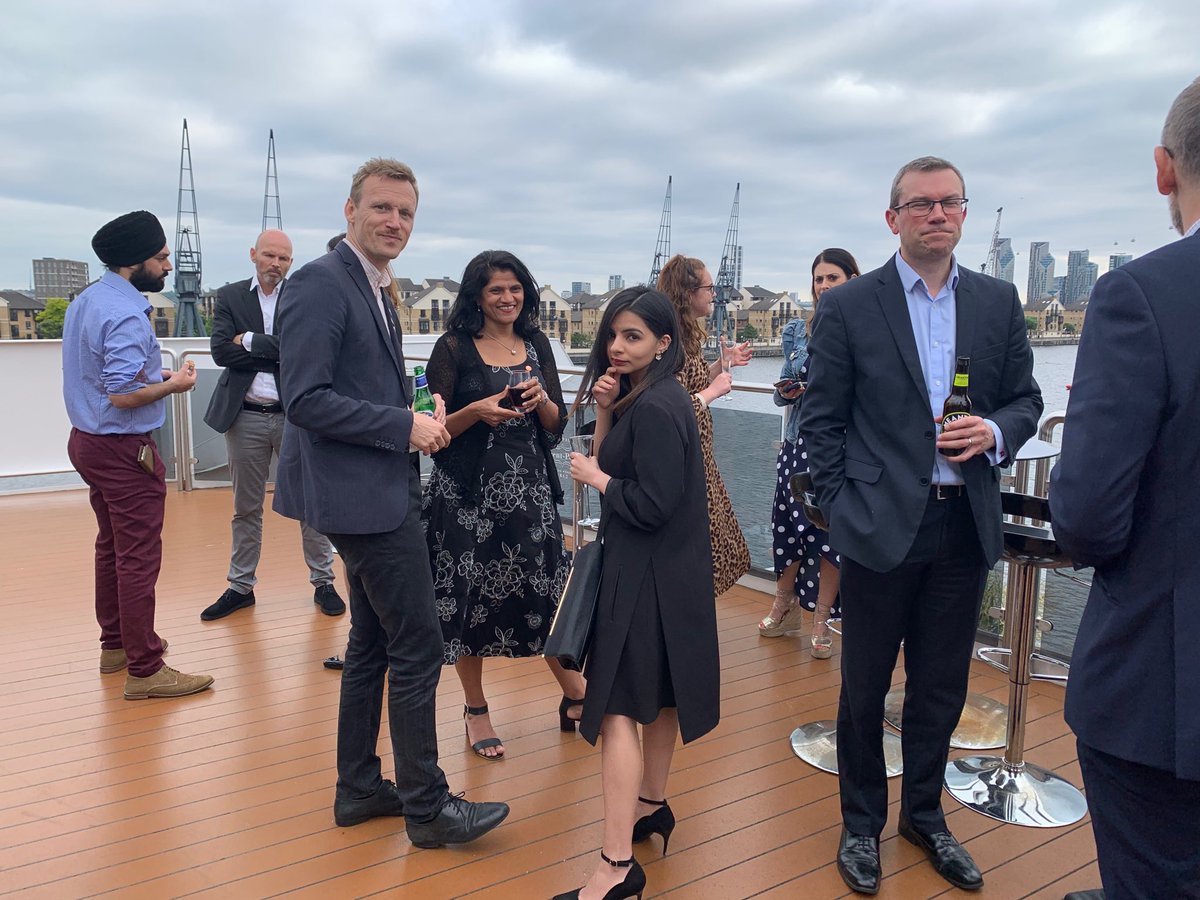 drjanetownson's tweet image. Networking with #socialcare colleagues on the deck at the Sunborn London, Royal Victoria Dock, after day 1 of #RandHCS at ⁦@ExCeLLondon⁩ Thanks to ⁦@BevanBrittanLLP⁩ for your hospitality 😊