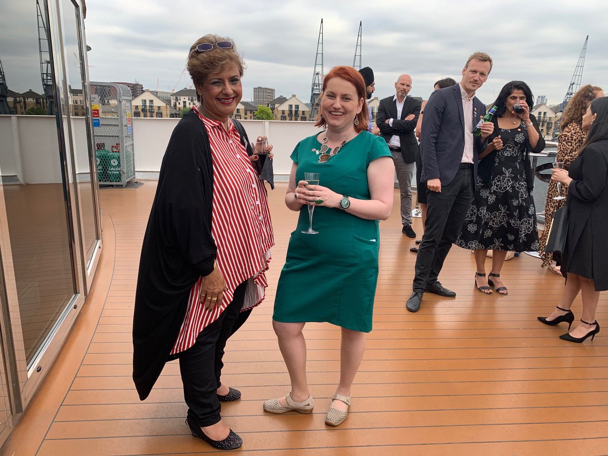 drjanetownson's tweet image. Networking with #socialcare colleagues on the deck at the Sunborn London, Royal Victoria Dock, after day 1 of #RandHCS at ⁦@ExCeLLondon⁩ Thanks to ⁦@BevanBrittanLLP⁩ for your hospitality 😊