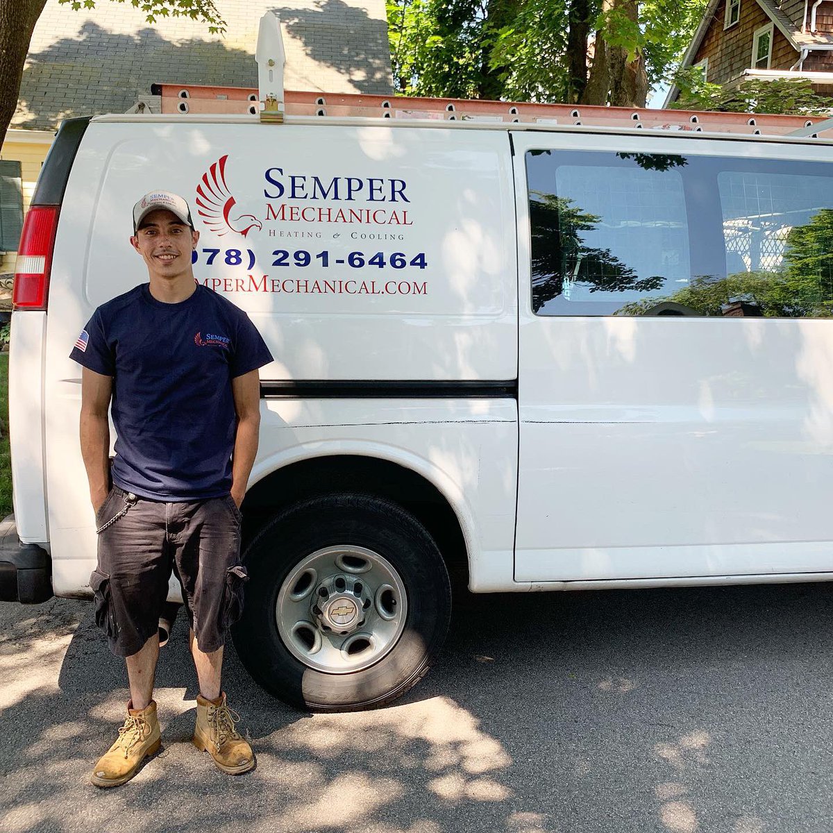 SemperMechanic1's tweet photo. We’re hard at work on this beautiful summer day with three jobs! We’re always loyal to your HVAC needs, give us a call for installation, service, or repair today! (Residential &amp; Lite Commercial) 
(978) 291-6464
Sales@SemperMechanical
#veteranownedbusiness #sempermechanical #hvac https://t.co/hxQ4vFi0vR