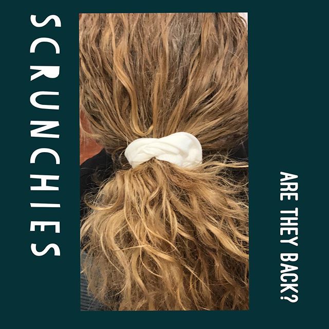 SusieDealmaker's tweet photo. Okay ladies—thoughts on scrunchies?  I personally like them (I have lots of #curlyhair hair) and was happy to get a 3-pack in my latest @causebox, but I’m not sure the world is ready!  Would you rock a #scrunchie again or are you leaving this look in the… https://t.co/xJuEqmmmuD https://t.co/8n1TbU6FFC