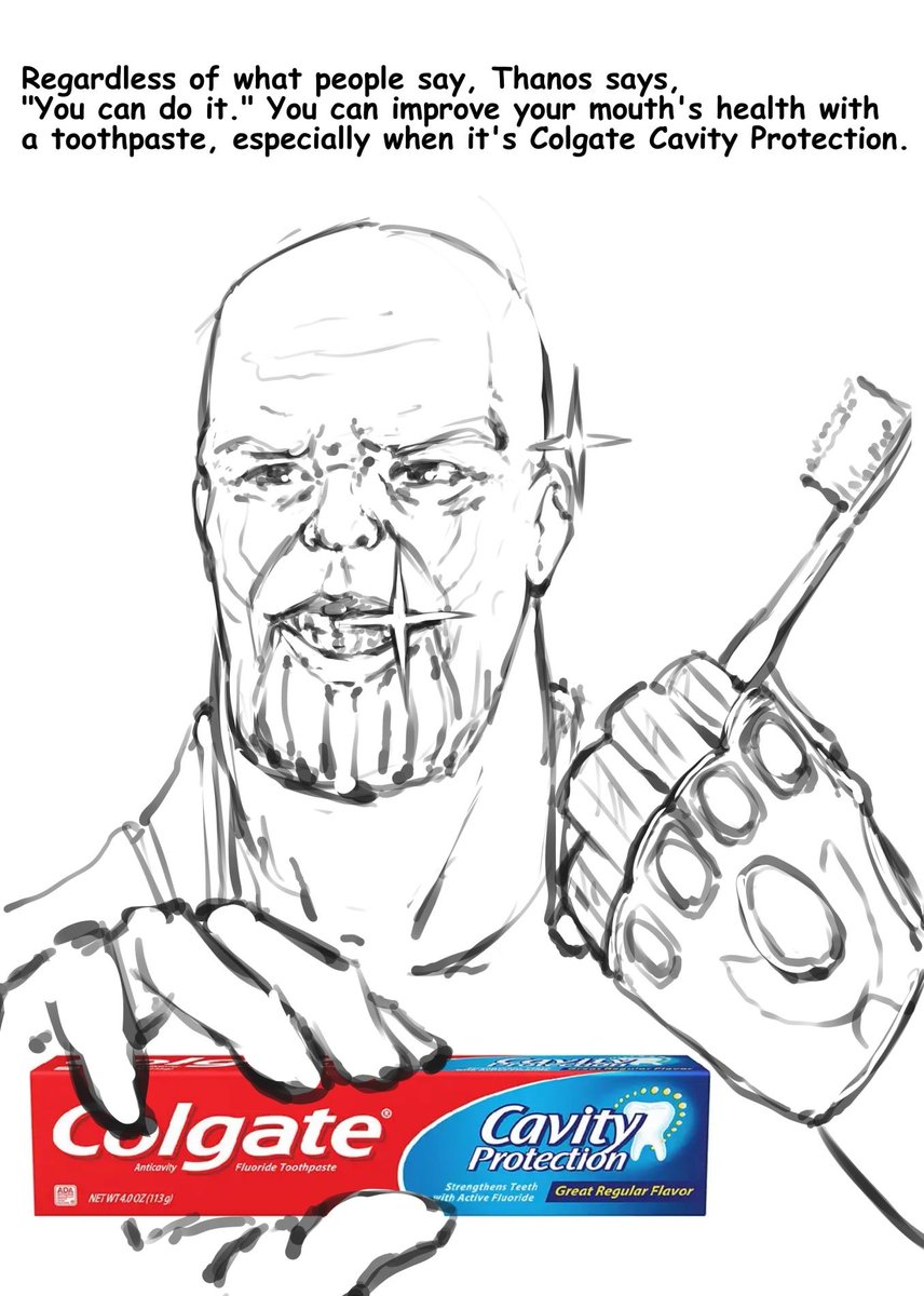 Imagine Thanos snapping away all of the Universe's cavities. Only with the help of <a href="/Colgate/">Colgate Smile</a> can he help YOU with better dental hygiene 
#Endgame