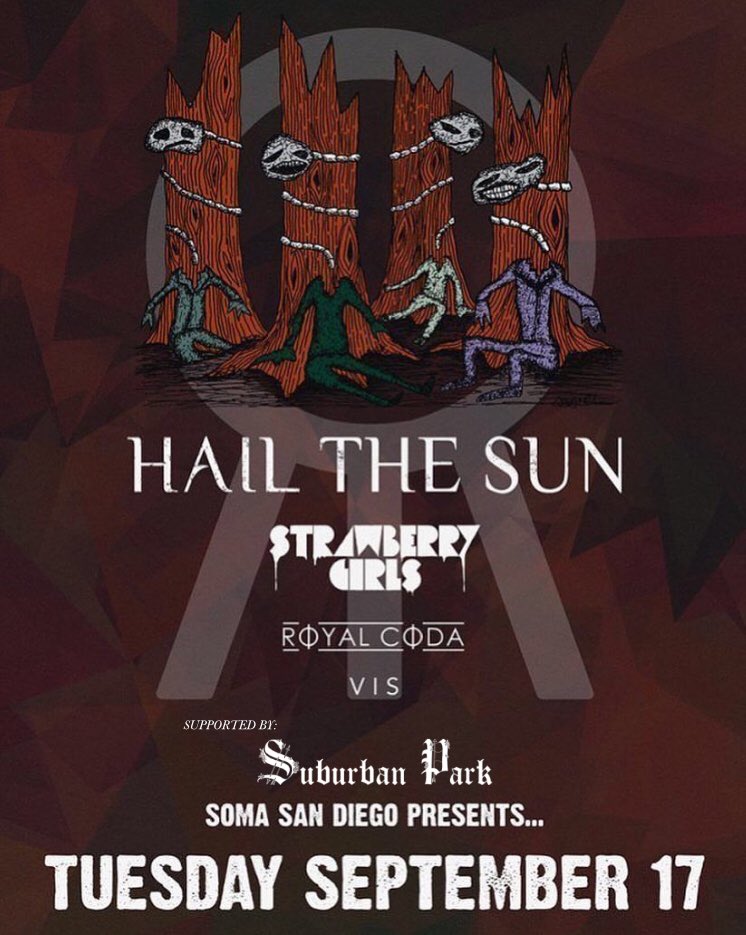 Its hype 🔥 can’t wait to play with these legends
<a href="/hailthesun/">Hail The Sun</a> 
#thementalknifetour #hailthesun #somasd
