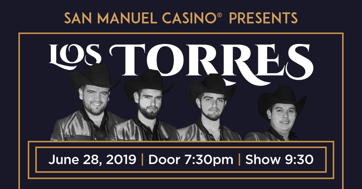 Yaamava's tweet photo. Don't miss Los Torres performing THIS FRIDAY inside the Tukut Lounge! Doors open at 7:30p, find more info here >> https://t.co/CoNRCoN1MA #LosTorres #Cumbia #Salsa https://t.co/D59VsqZiwR