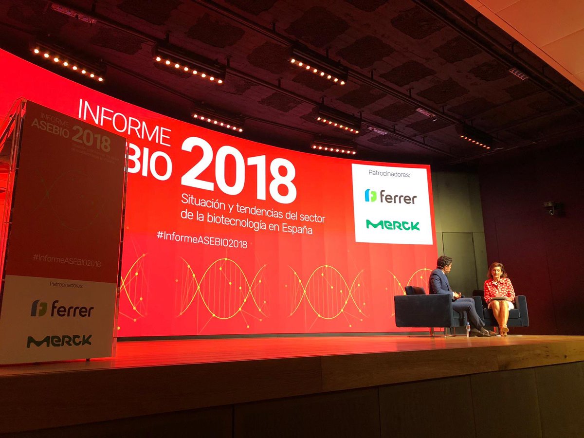 anapolalv's tweet photo. Hoy en la presentación del #InformeASEBIO2018 hemos enfatizado la importancia de políticas científicas ligadas a la #I+D+i y del valor de la #Biotecnología para el crecimiento económico y social. @asebio @merck_es @ionaro https://t.co/Sxn1AtZIgR