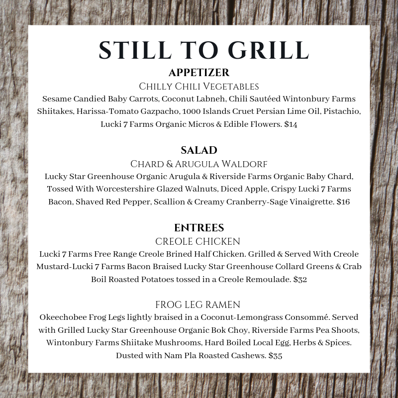 slschateau's tweet photo. Introducing our STILL TO GRILL MENU! 🍴 
https://t.co/64DoAypd7R https://t.co/iPCvGAGba7