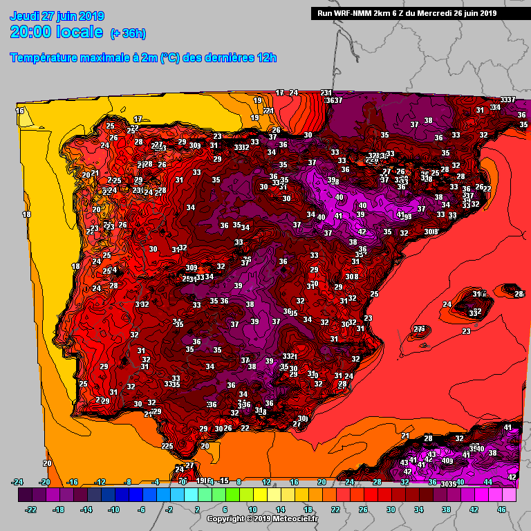 alexmegapc's tweet photo. Molta i molta atenció, estem parlant de divendres jo el primer, però demà les condicions seran molt perilloses per incendis forestals tocarem 40 graus, mirem WRF-NMM 2km, a les 14h tindrem humitats del 20%-30%  exceptuant costa, vent passara de gregal a sud recalfant! #324eltemps https://t.co/xOQJRTr9MX