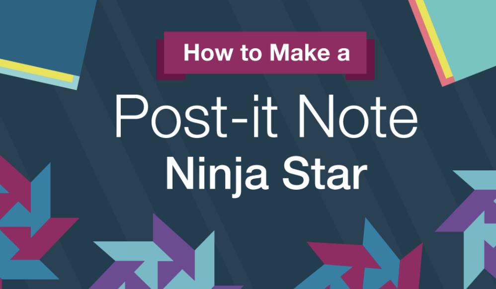 Check out our step-by-step illustrated instructions to fold, crease, and attach Post-its into a 8-pointed ninja star. Give this fun craft a try and use the finished product at your own risk!

quill.com/blog/tutorials…

#Craft #DIY #PostIt