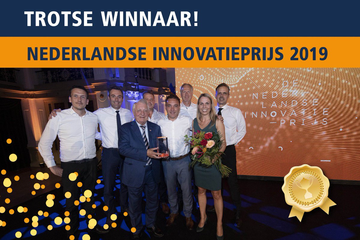 VDL_Groep's tweet photo. Wij zijn winnaar van de Nationale Innovatieprijs 2019!🎉 Jennifer van der Leegte: “Deze prijs is een geweldige erkenning voor onze bijna 17.000 medewerkers, die elke dag bij onze bedrijven hard werken om onze wereld beter, schoner &amp; prettiger te maken."
https://t.co/hwr2mGVwa4 https://t.co/V013pAXsCe