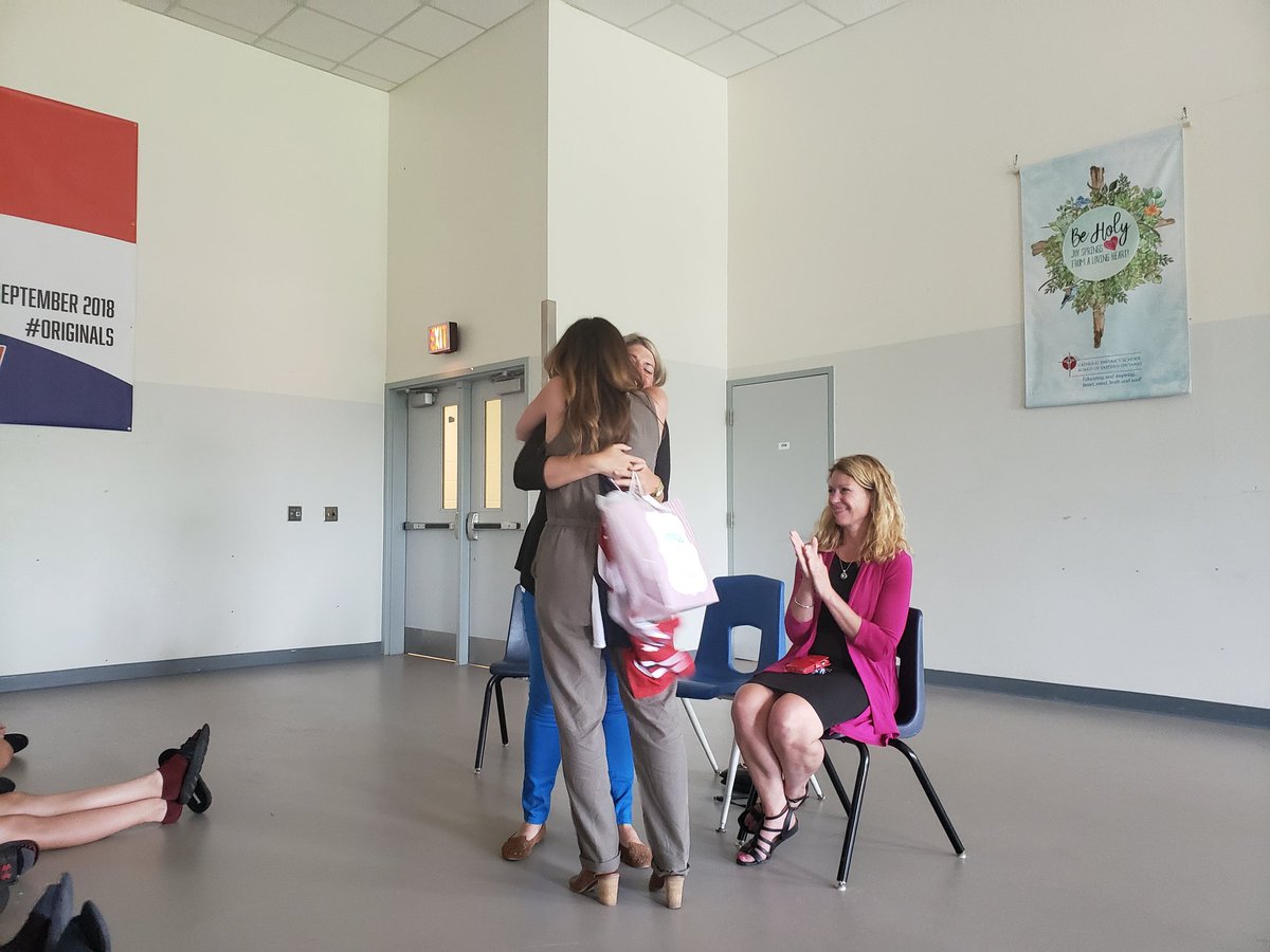 Today, we gathered in the Mezz to wish a farewell to <a href="/mcintyre7_12lit/">Nancy McIntyre (she/her)</a>, who is leaving us for St. FX. She's been incredible and we'll miss her @StJoes7_8CDSBEO!

All the best, my friend.