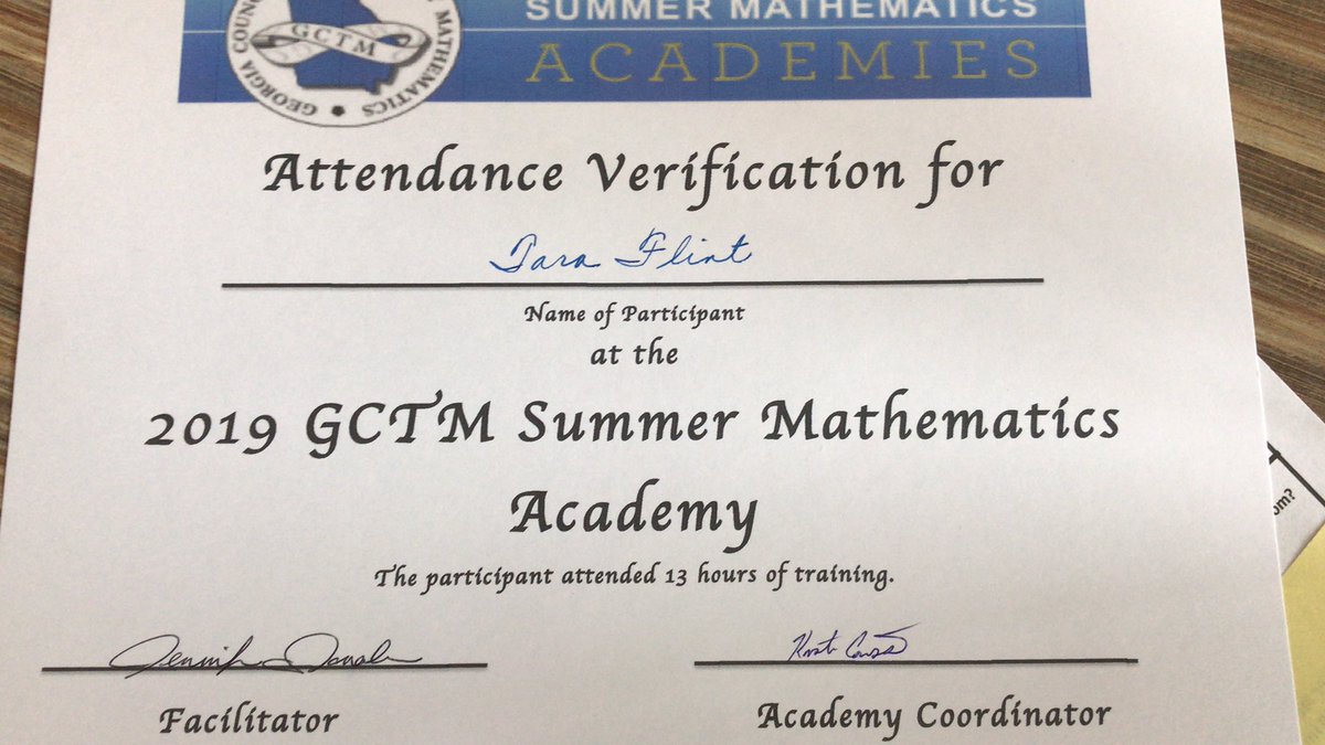 TaraFlint3's tweet image. Great professional learning in the books! Thanks for a great experience!@gctm_math #gctmacademy