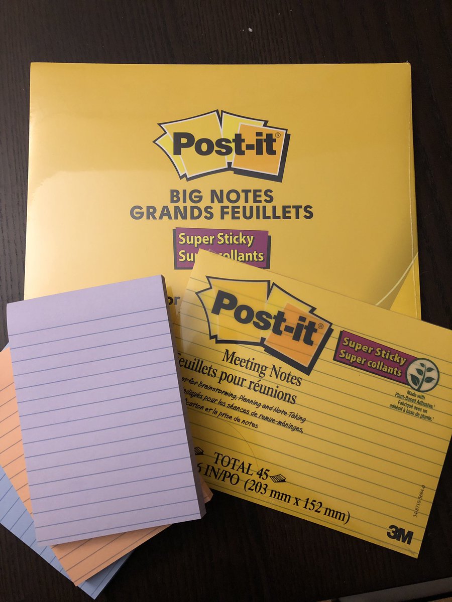 FoodExpPodcast's tweet photo. When you’re working on a project with @FabChanner you make sure your post it game is on point 😂😂😂. #yegbiz #organizedforsure #ilovestickynotes @PostitCanada #postit https://t.co/7dSHdGU3Ud