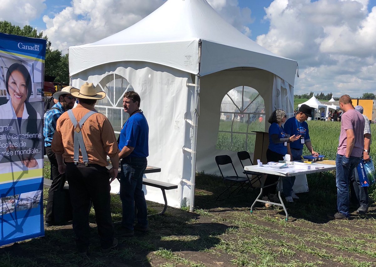 dougchorney's tweet photo. We had a busy day at canolaPALOOZA in Lacombe, Alberta. @Grains_Canada #CdnAg https://t.co/W6pbjqo4BC