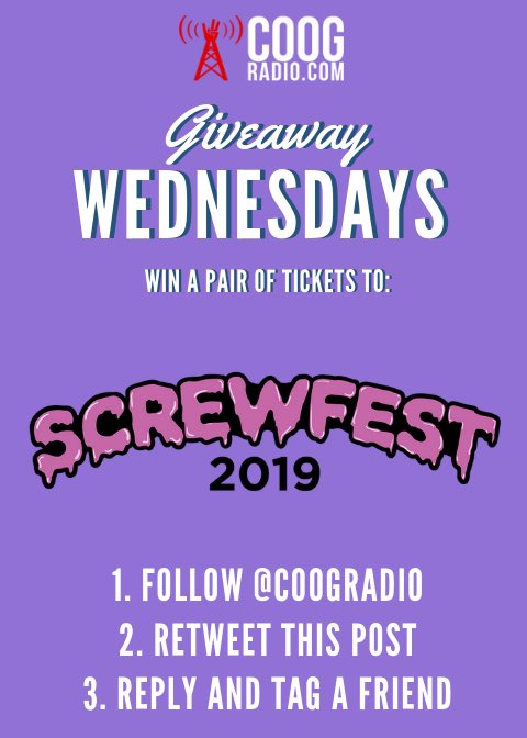 coogradio's tweet photo. Happy Giveaway Wednesday! Coog Radio is giving away tickets to Screwfest tomorrow night at Spire! Celebrate Houston culture and check out a night filled with exciting guests at Screwfest 🔩🤪 

Follow these directions and winners will picked at midnight! #screwston #screwfest https://t.co/R5DZRVYHp4