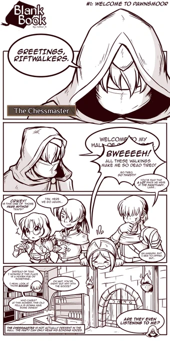Trying on something new (not really new tho)

Before you ask, Blank Book is a comic strip series about the other side of Chessmaster's Challenge setting and story.

#eremidia #anemptytome #blankbook 