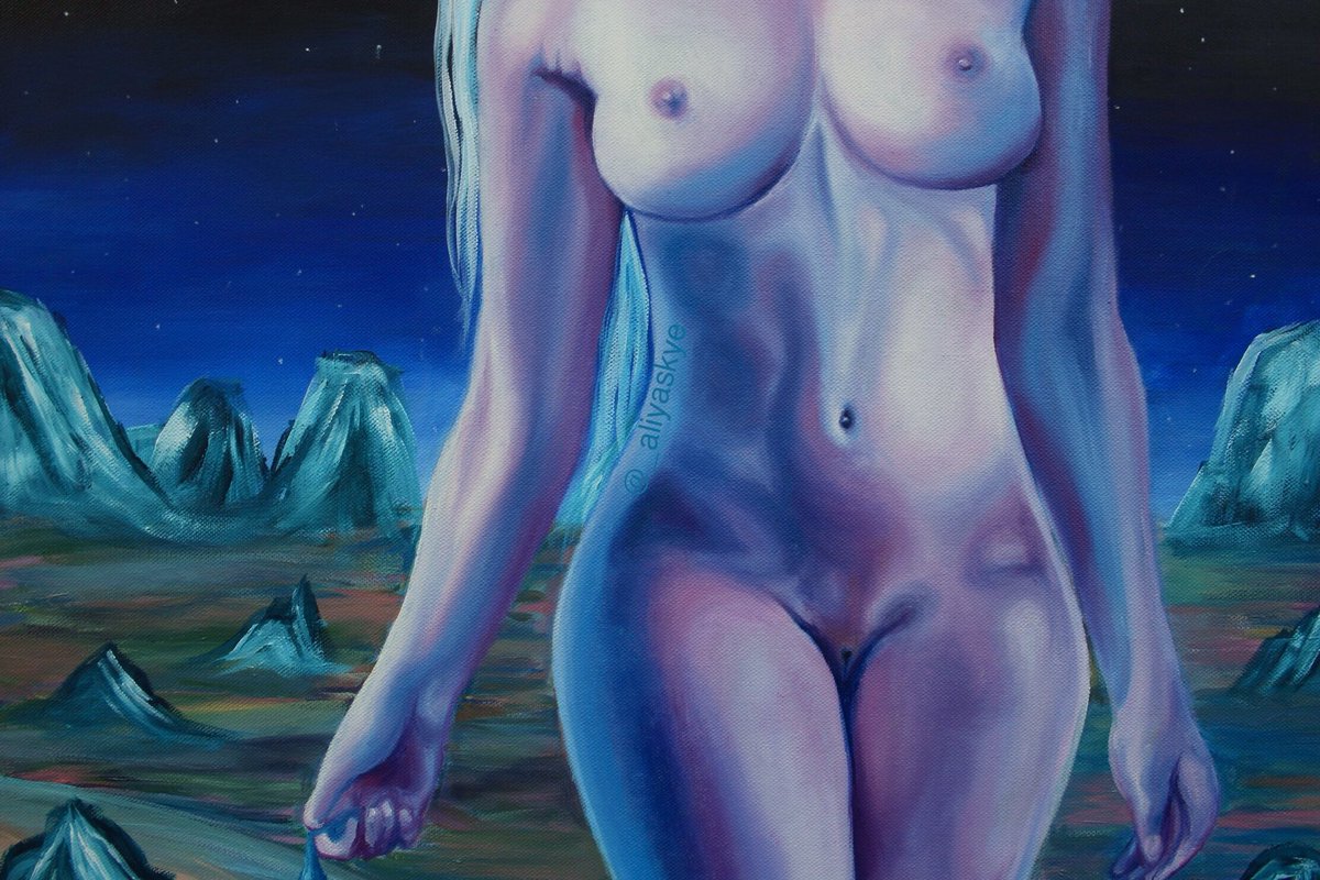 _aliyaskye's tweet photo. “Nebulae”
Oil &amp; Acrylic on on canvas 
Self portrait https://t.co/9AaVuoBlHu