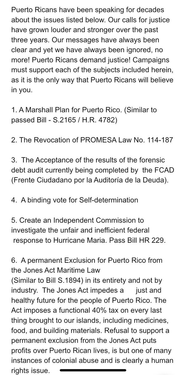 diasporaresiste's tweet photo. We sent this message to candidates. Some campaigns already responded; we see you! Those who haven’t, we also see you!
#ShowUsYourPRPolicy #PRDiasporaIsWatching #PRisWatching @SenWarren
@BetoORourke @CoryBooker @amyklobuchar @BilldeBlasio @TimRyan @Julian @TulsiPress @JayInslee https://t.co/9d4KOqg0WX