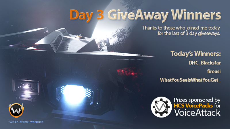 mr_w4rpath's tweet image. Congrats to the winners from today's draws! Thank you so much for all the company and support. Today I used Orion voice pack voiced by the legendary @WilliamShatner 

@VoiceAttack @VoicePacks @ZAStreams @SOVStreamTeam @The_Sovereignty @EliteDangerous #voiceattack #elitedangerous