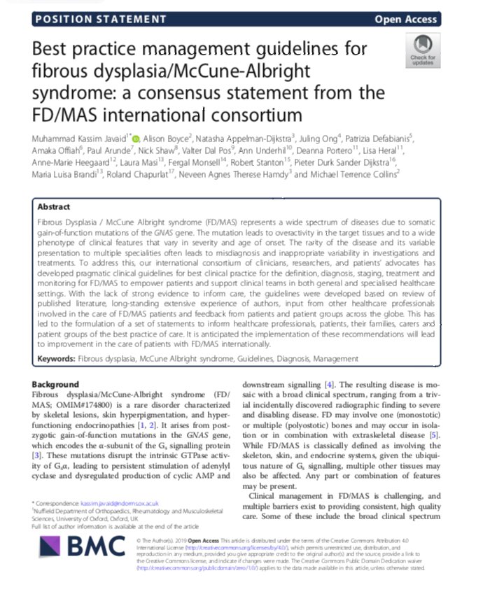 Jarod Wong (@drjarodwong) on Twitter photo International consensus statement of management of #FibrousDysplasia #MAS by experts including @JavaidKassim @AlisonBoyceMD <a href="/ACOffiah/">Prof Amaka C Offiah</a> <a href="/FDSSUK/">Fibrous Dysplasia Support Society</a> International consensus statement of management of #FibrousDysplasia #MAS by experts including @JavaidKassim @AlisonBoyceMD <a href="/ACOffiah/">Prof Amaka C Offiah</a> <a href="/FDSSUK/">Fibrous Dysplasia Support Society</a>