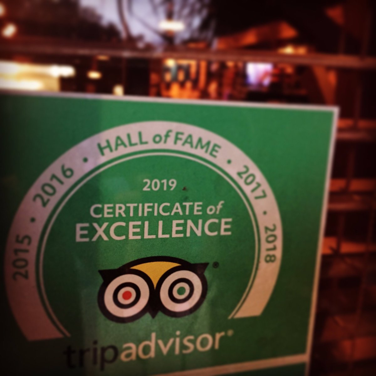 blaugrill's tweet photo. Thanks Folks!
2019 Certificate of Excellence + Hall of Fame.
#Blau #BlauGrill #TheArtichokeLounge #OrmondBeach #DaytonaBeach #Daytona #Volusia #Florida #Orlando #CentralFlorida #Miami #LoveFl #Mediterranean #Gastronomy #Mixology #TripAdvisor
#Foodie #FoodPorn #yummy #HallOfFame https://t.co/uRmg1MXMss