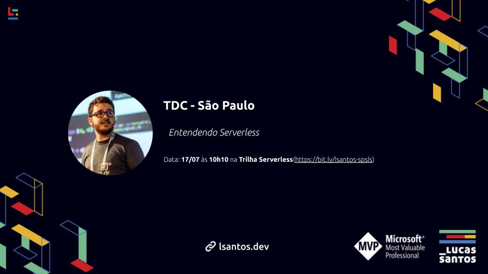 _StaticVoid's tweet image. Aproveitando o embalo da #ServerlessWeek, no TDC SP do dia 17/07 eu vou estar falando um pouco sobre o que é serverless e como podemos utilizar essa tecnologia para dar um boost nas nossas aplicações!