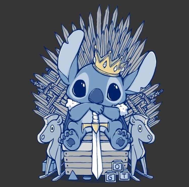 The true king!💙💙💙 #StitchDay #LiloAndStitch #disney #gameofthones