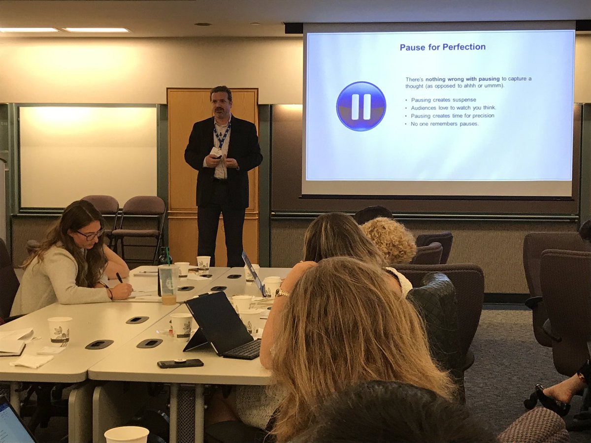 TheJoelTruth's tweet photo. At #tcbcorpcomms illustrating an important #PublicSpeaking tip I forgot: Remember your end time! I ended 15 min. early, wrongly thinking it was my hard stop and ended up cutting a bit. We filled the remaining time nicely with Q&A but I won't make that mistake again. We had fun. https://t.co/r5gjMjH3KZ