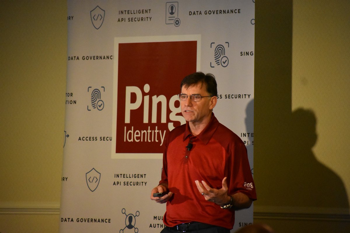 pingidentity's tweet photo. Ping CTO @bernardh_ demonstrated how #PingIntelligence can detect & block common API threats as well as provided examples of the insightful reporting available for forensics & compliance at #Identiverse today! Check out our free trial: https://t.co/kgCByxVObA https://t.co/cFHTk95sl8