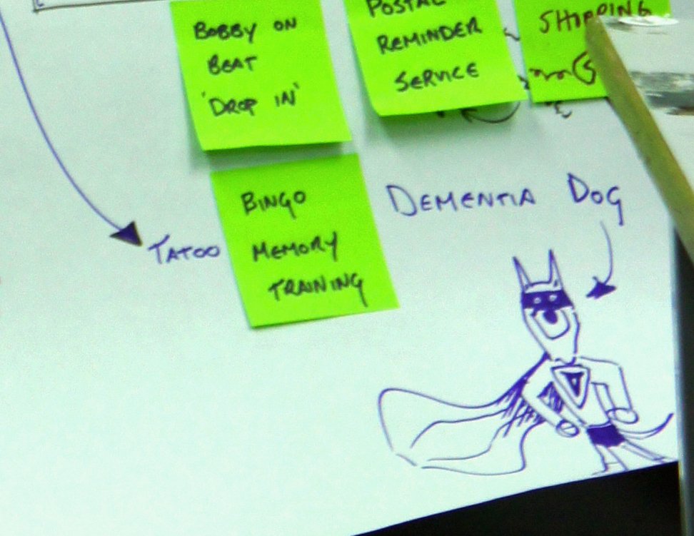 It started with this comically bad drawing of a dog in a superhero costume. 8 years on, there are 12 trained <a href="/dementiadog/">Dementia Dog</a>(s) now helping families living with #dementia, but funds for this amazing project are low. Help keep them #inthepicture by donating at dementiadog.org/inthepicture