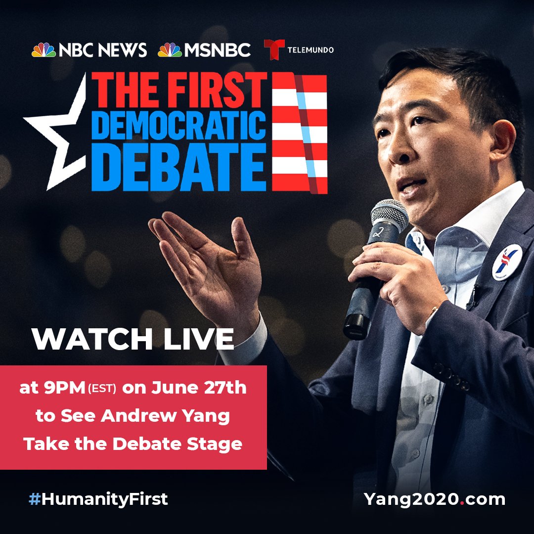 AndrewYang's tweet image. Where will you be tuning in from?