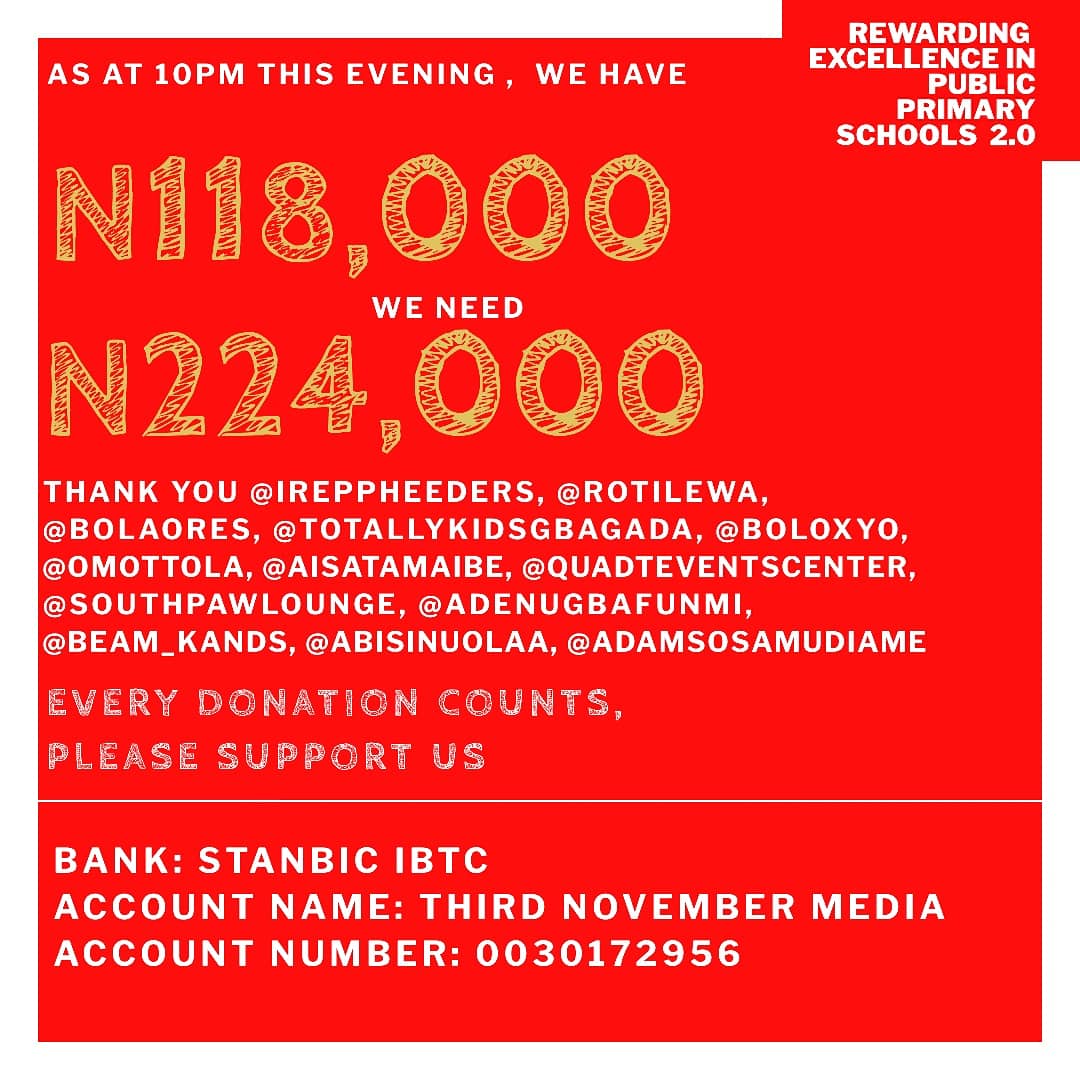 MyGbagada's tweet photo. Good evening our #Gbagada family.
For #REPPS2, as at 10pm tonight, we have N118,000.
We need N224,000.
THANK YOU @ireppheeders @rotilewa @bolaores @tkgbagada @boloxyo @omottola @aisatamaibe @QuadtEvents @southpawlounge @funmilola_john @beam_kands @abisinuolaa @ADAMSOSAMUDIAME https://t.co/JKKsb2KNAo