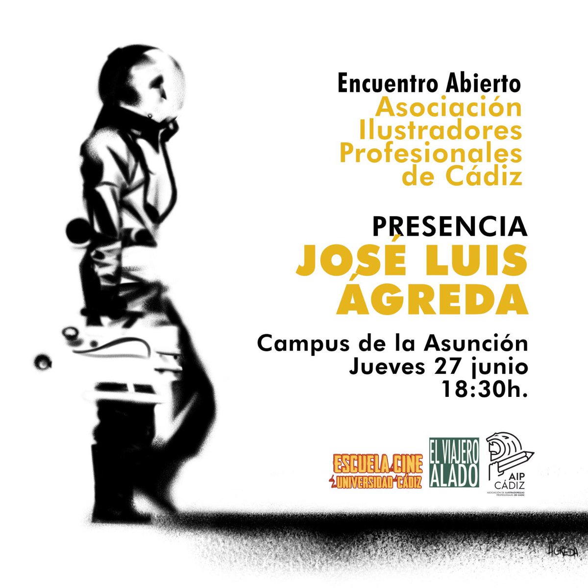 Os recordamos que mañana a las 18:30 en la sala del campus de #LaAsunción en Jerez, tenéis un encuentro con el artista #JoséLuisÁgreda. ¡Reserváos la fecha!

#jerez #artist #art #cinema #expo #encuentro
