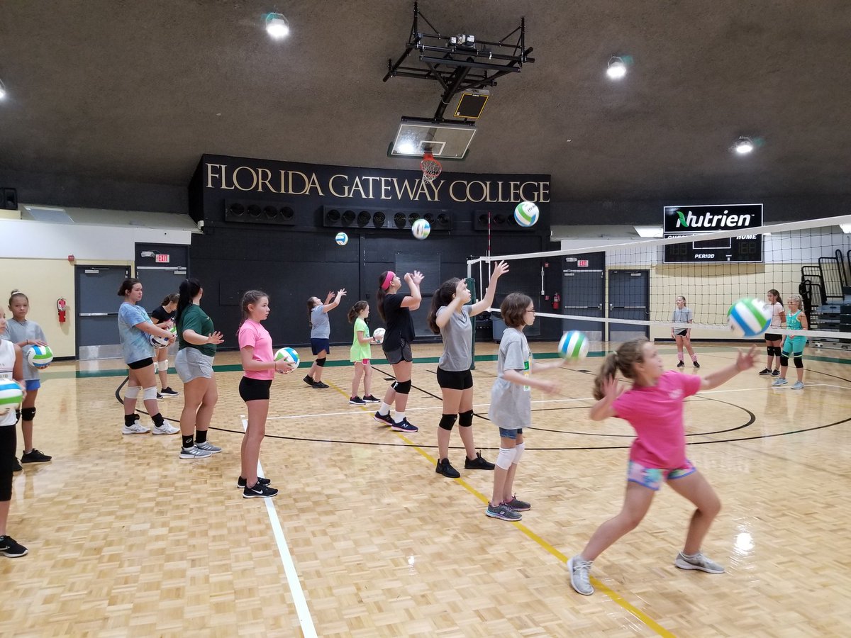 VBcoachTang's tweet photo. Excited about our 51 campers today! I know we gave them a bunch of reps and information about our great team sport! 

Our camp grows every year up from 43 campers last year! #fgcvb #wolvesUP https://t.co/5RdeKxxelw