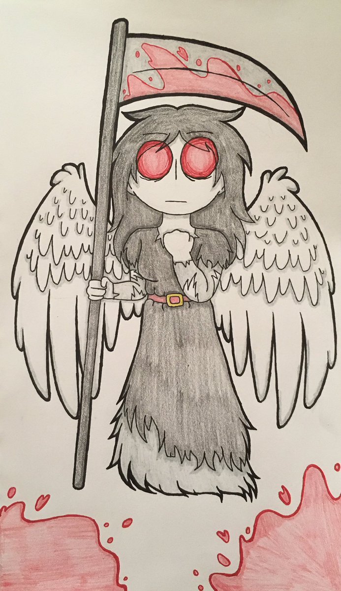 CSparkleheart's tweet photo. Bloodrayne's job as a spirit of death is a little bit messy.
.
.
#art #myart #ocart #drawing #oc #myoc #pose #posework #spiritofdeath #deathangel #angelofdeath #scythe #blood https://t.co/4cOMmrcVNy