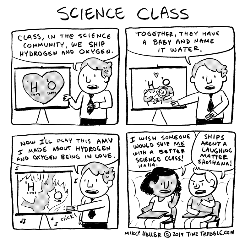 i drew a comic about science class 