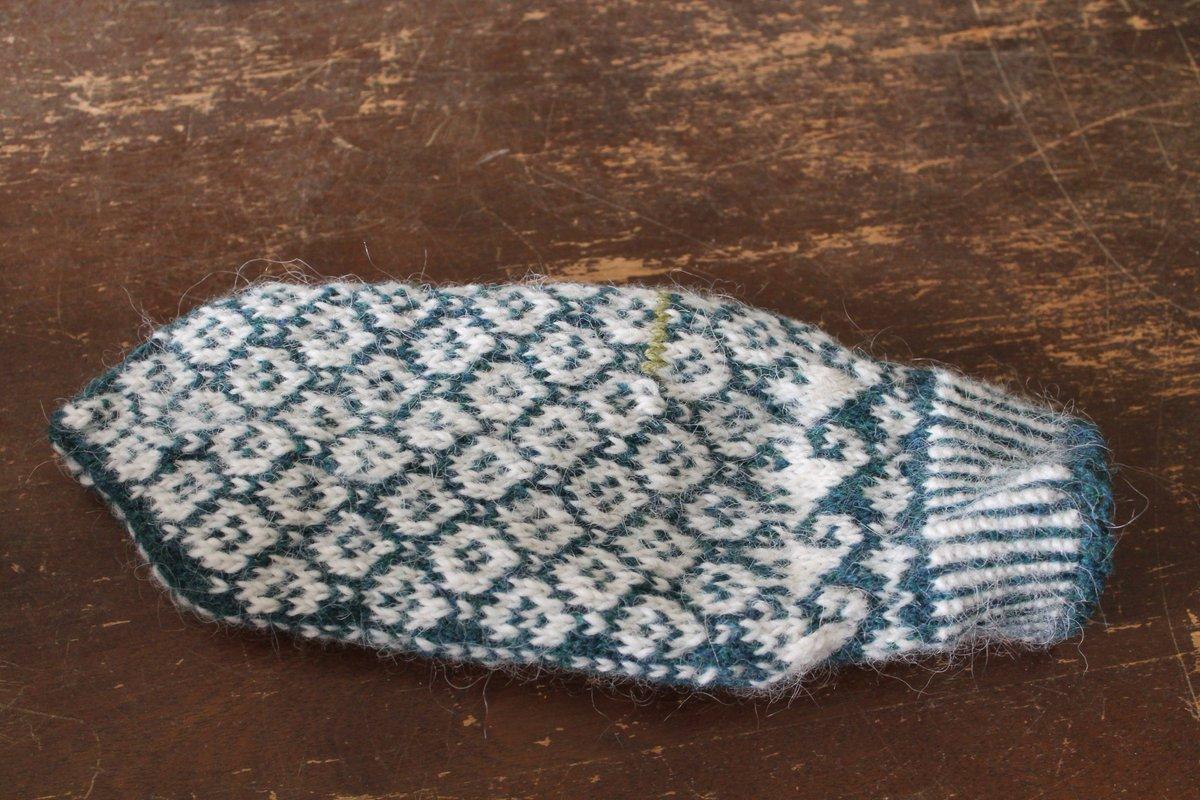 Another type of knitting is colourwork. These fancy bastards are a pair of mittens I made last winter: