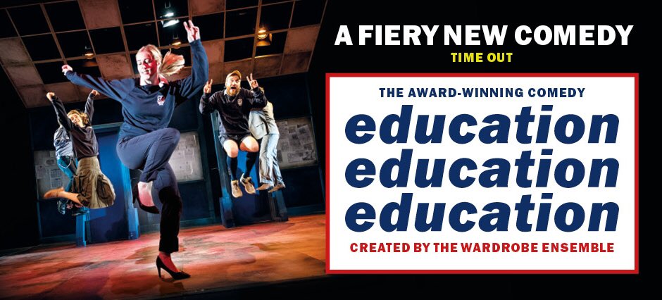 Loved ‘Education, Education, Education’ at @TrafStudios tonight. Clever and incisive take on our school system then and now. Brilliantly put together and presented by <a href="/WardrobEnsemble/">The Wardrobe Ensemble</a>. Highly recommend. <a href="/eduplaylondon/">Education Education Education</a>