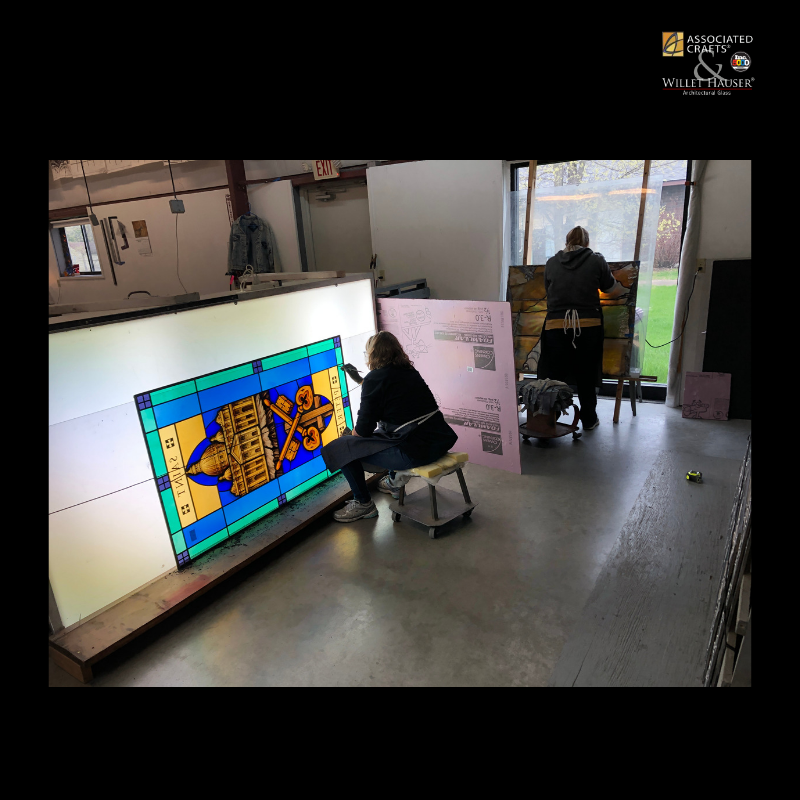 ACWHGlass's tweet photo. Our staff seem to be right at home working on these intricate pieces! They require hours upon hours of detailed work and if you can't already tell, they not only love their job, but they are great at it! Wouldn't you agree?
#ACWH #StainedGlass https://t.co/6UWAwLLoHd