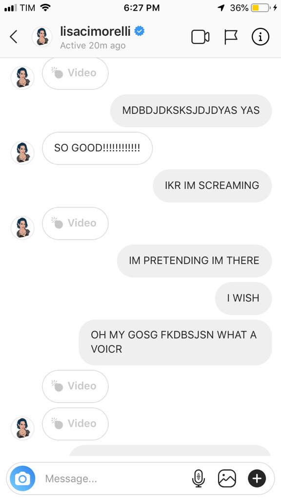 The day she went to Martin’s concert and sent me so many videos also me being silly