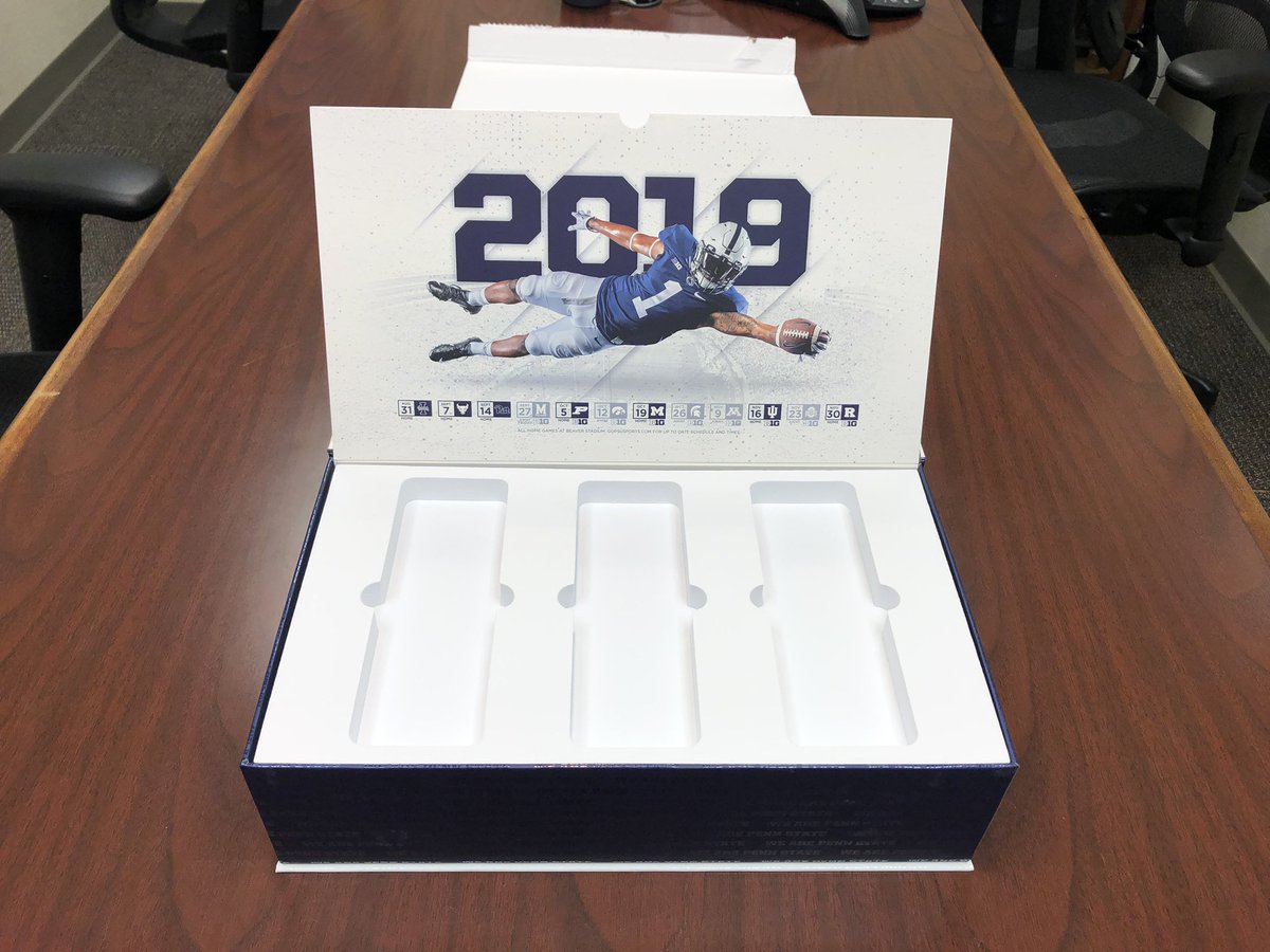 markiewiczb's tweet photo. I think @PennStateFball suite holders are going to like their season ticket package this year 👀👀 Great work by the @GoPSUsports creative team and our partner @WWLInc https://t.co/LWD08Aci1j