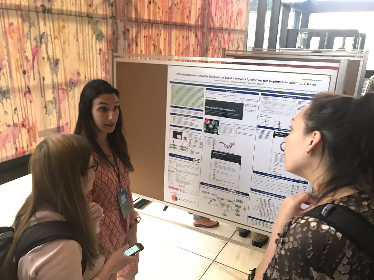 hostmicrobe's tweet photo. Camila presenting our lab’s work to create bioinformatics curriculum based on @Bioconductor, for biomedical grad students @CAMBUpenn
https://t.co/llt581SRsW https://t.co/noILp1GF4Y