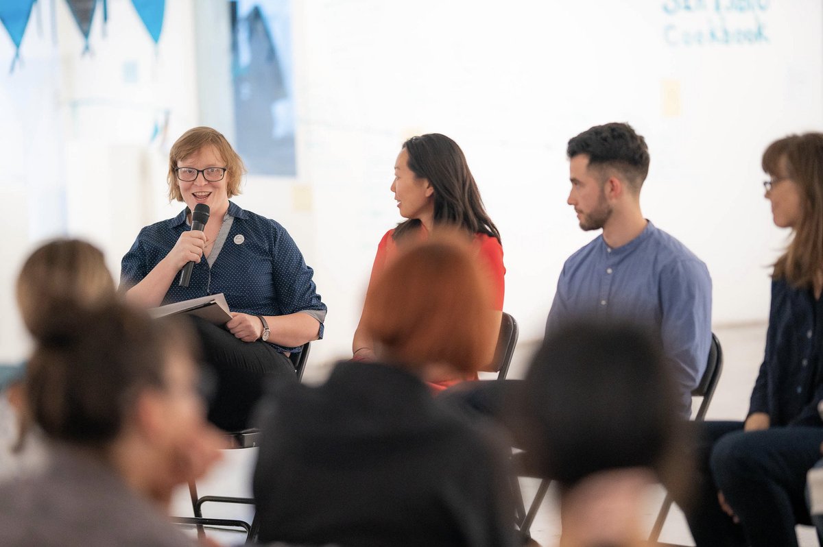 KalaInstitute's tweet photo. Thanks @KateRhoades for being a fab panel discussion moderator for Christy Chan's #printpublic project - Everybody Eats Lunch! Photo by @jameskenbutler - https://t.co/YUi7R8d2kR https://t.co/OxnUBSTzqJ