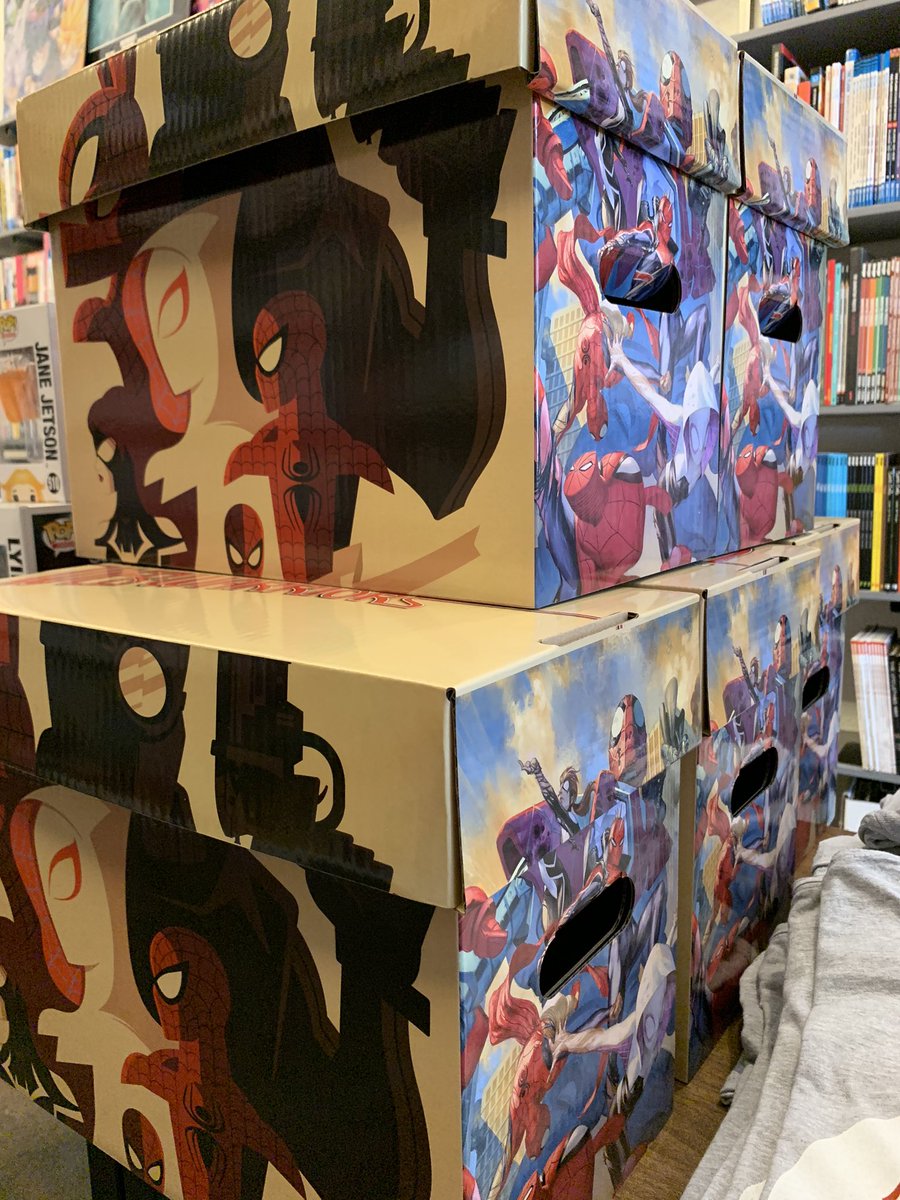RedPegasusComix's tweet image. Store comics in style. In spider-style. Spider-verse themed short boxes are in stock now!
#spiderverse #comicbooks #shortbox #collectorlife