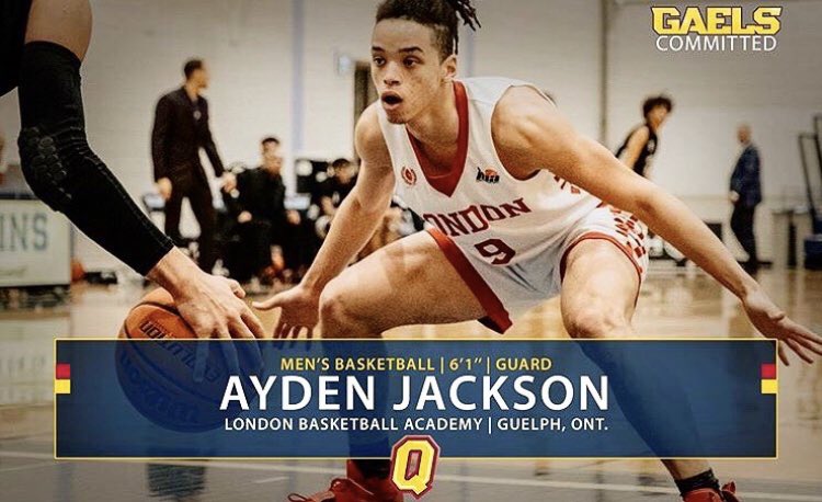 Top40Camp's tweet photo. A BIG congratulations to Top 40 Alum &amp; All-Star, Ayden Jackson (6’1” Guard, LBA Prep, Guelph, ON) who has committed to the @Queensmbball of @USPORTSca !  Ayden becomes the 187th Top 40 player to sign on to the NEXT LEVEL! #Top40Alum #adidasTeam #HereToCreate https://t.co/UZbPDeEWhr