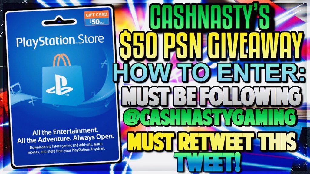 CashNasty's tweet photo. Since Flight paid up ima be giving away tons of $50 dollars psn cards! I’ll do the giveaway around this time Tomm! Good luck!💪🏾 https://t.co/HHJWB1wM13