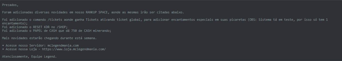 LegendManiaMC's tweet photo. • Acesse nosso Servidor: https://t.co/kTKrm3t6Q6
• Acesse nossa Loja - https://t.co/L0SLAoIrBL https://t.co/EVYjCwZEpy