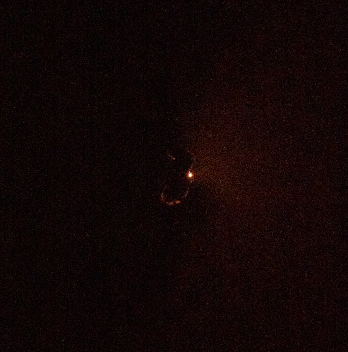 Very cool thing that happened during the launch was the rocket made a cloud and hid behind it. Only visible from the Banana Creek viewing location. It made a really cool silhouette.

Mediocre pictures of it, but awesome anyways! #STP2 @AF_SMC <a href="/SpaceX/">SpaceX</a> #FalconHeavy <a href="/michigantech/">Michigan Tech</a>