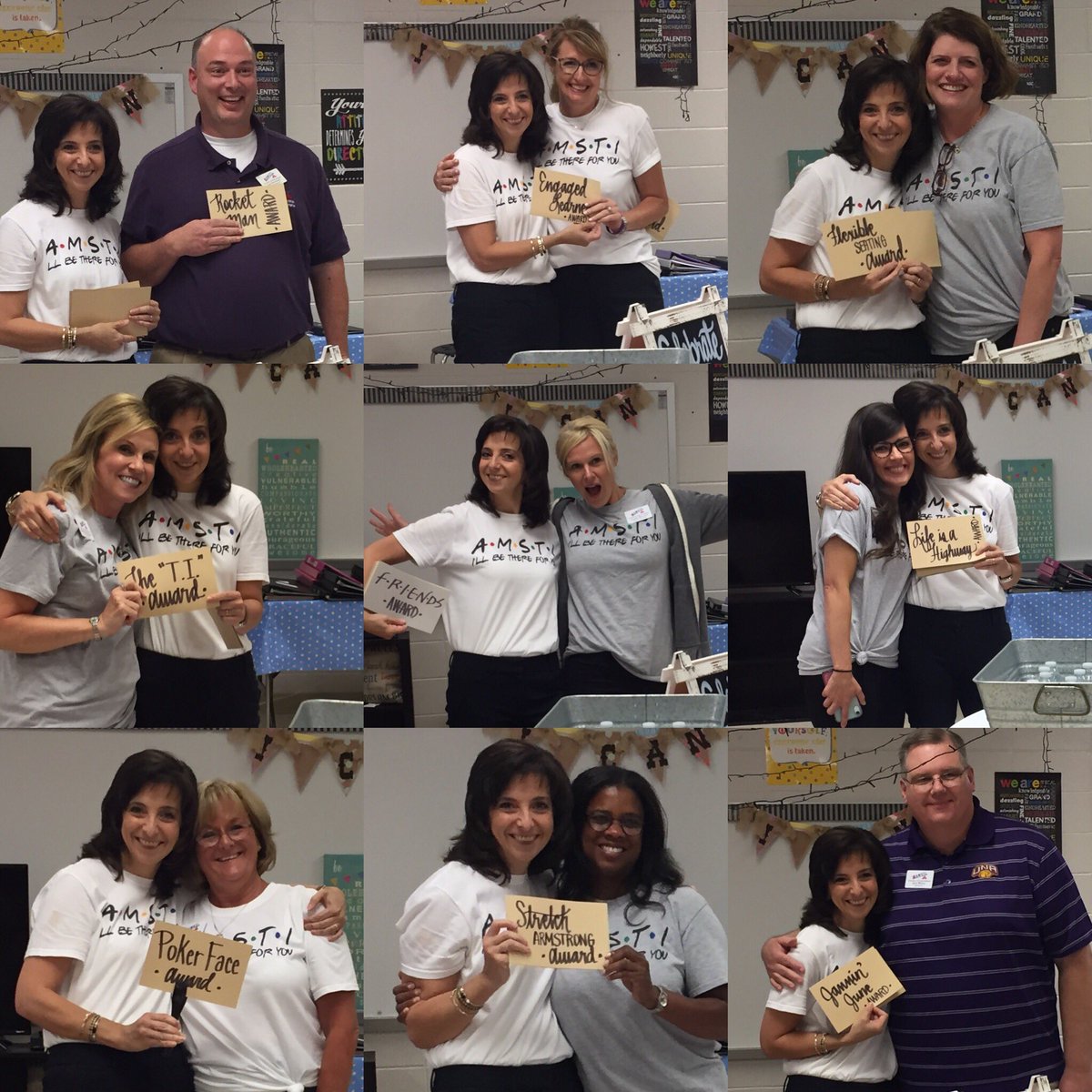 LoriMc1222's tweet image. So much fun making “awards” for the awesome specialists @amstiuna. They have given 110% and they are worth celebrating! @unarocketry @kimberw5226 @kdwrutherford @lgpartrick @sandra_pride @NatB0107 @mrsfblack @JoelWhiteAMSTI @sjuptain #FRIENDS #illbethereforyou #willworkforcake