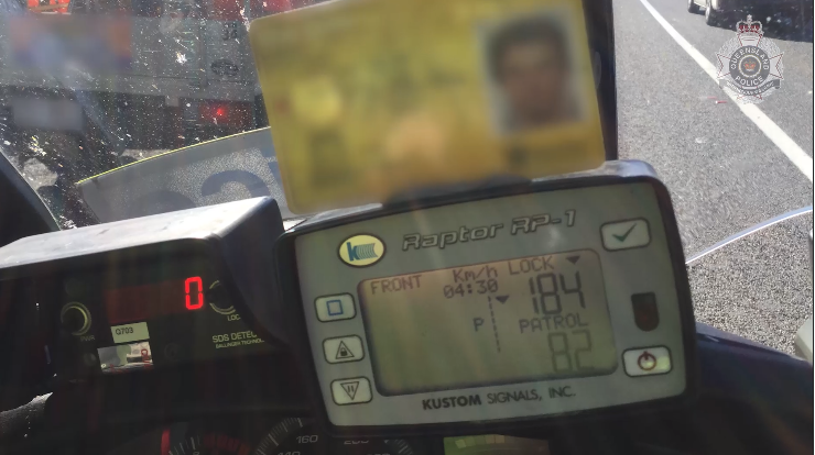 QldPolice's tweet photo. Police would like to remind drivers of the fatal five leading up to the school holidays. Last week a motorist was caught driving 94km/hr over the speed limit. See the footage here: https://t.co/hhu8bkmbg4 #OperationColdSnap https://t.co/3pQGiEW78l